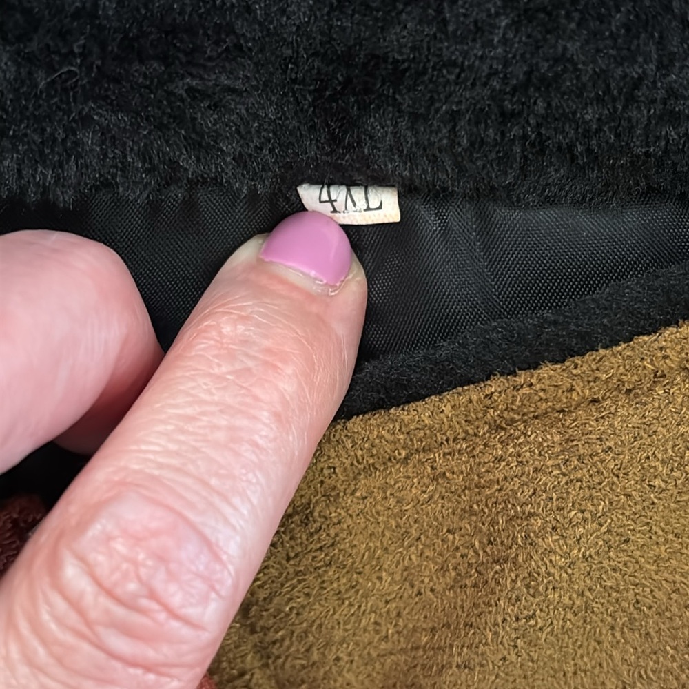 Leather accent blazer with shearling collar - Picture 3 of 5